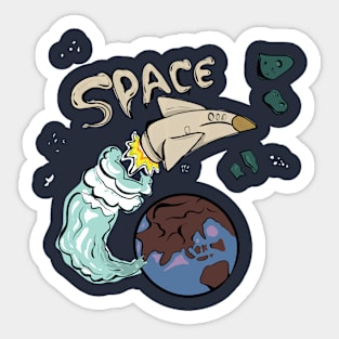 galaxy space Sticker